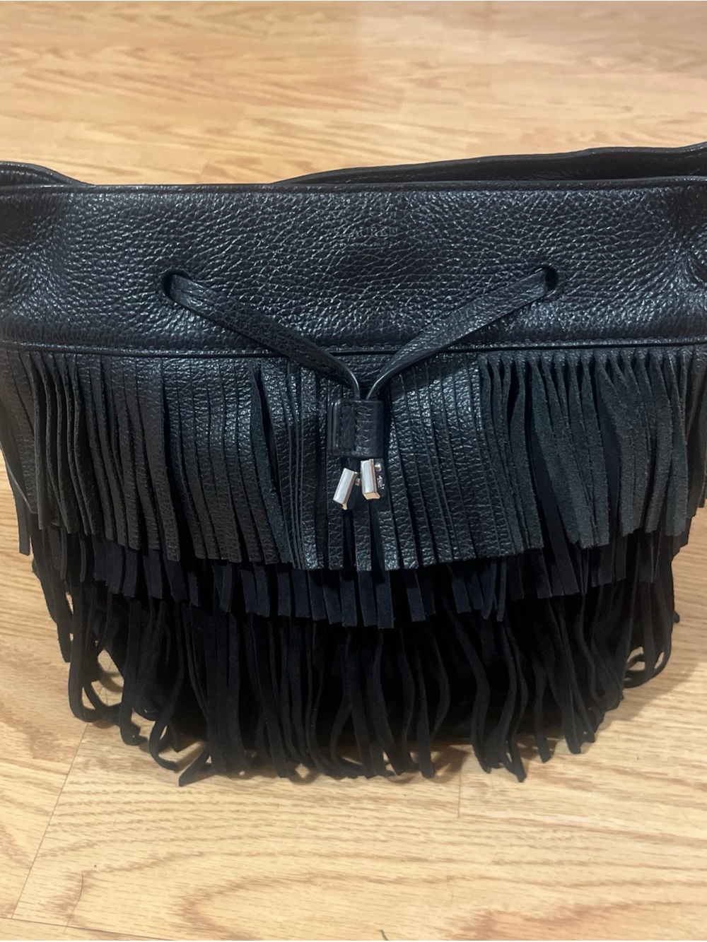 Lauren ralph lauren cobden suead and leather purse. Missing shoulder strap